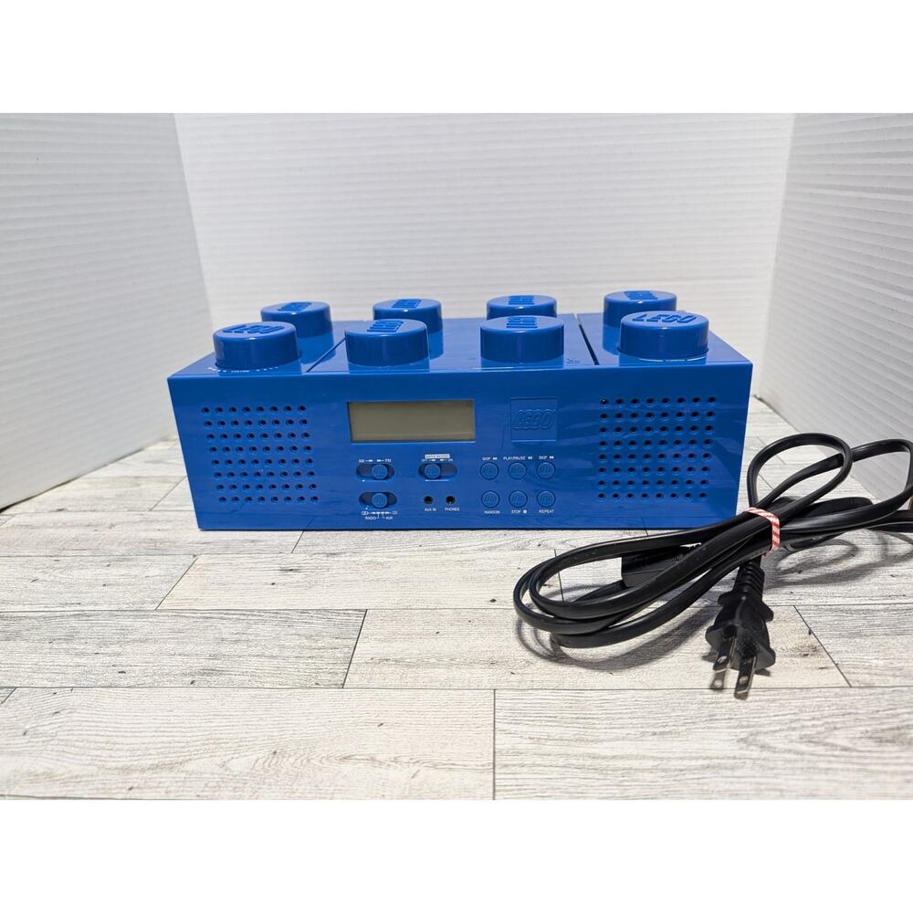 LEGO Portable CD Player With AM/FM Radio Blue w/ Power Cord - Tested & Working